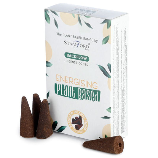 Plant Based Backflow Incense Cones - Energising (4 Sets)