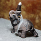 Wood Effect Elephant Backflow Incense Burner