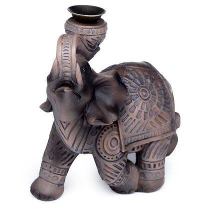 Wood Effect Elephant Backflow Incense Burner