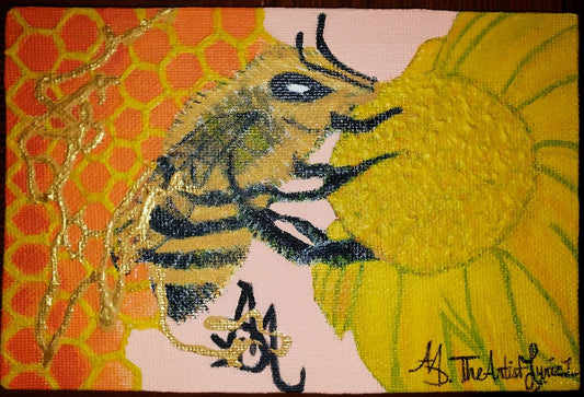 Buzz Bee; The Honey Bee by A.D.M. (Original Painting on canvas)