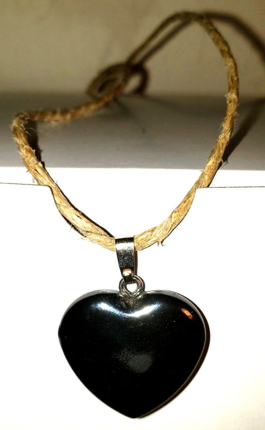 Hematite Heart - Necklace