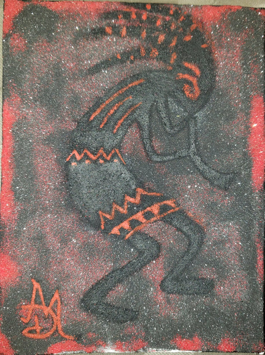 Kokopelli Manifestation(Mini Sand Painting)by A.D.M. TheArtist Lyric1