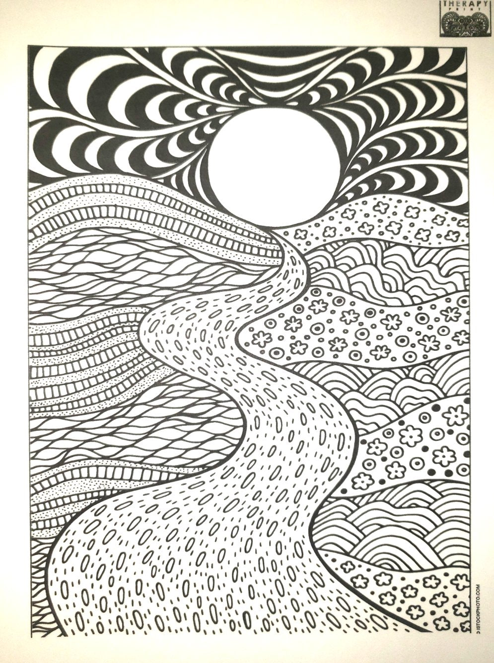 Color Me! - Art Therapy Print Outs