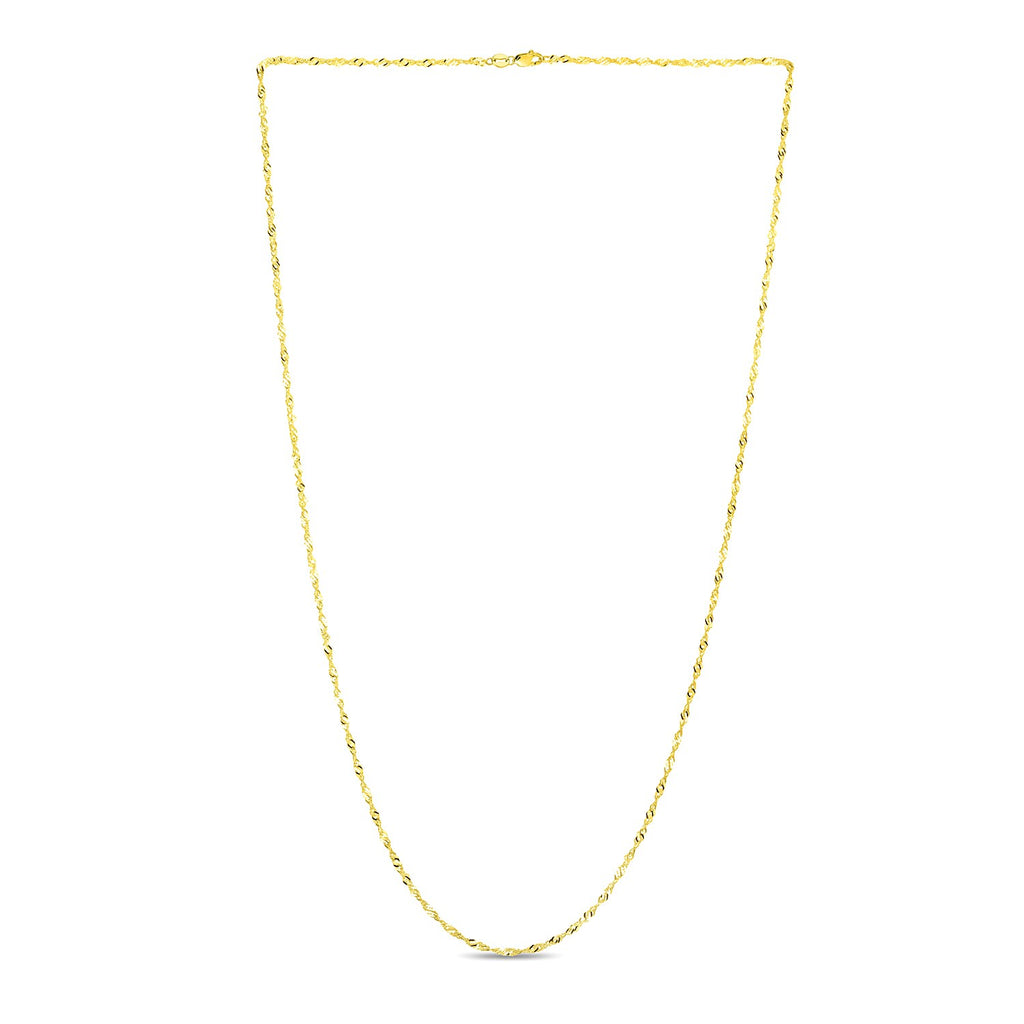 14k Yellow Gold Singapore Chain 1.7mm