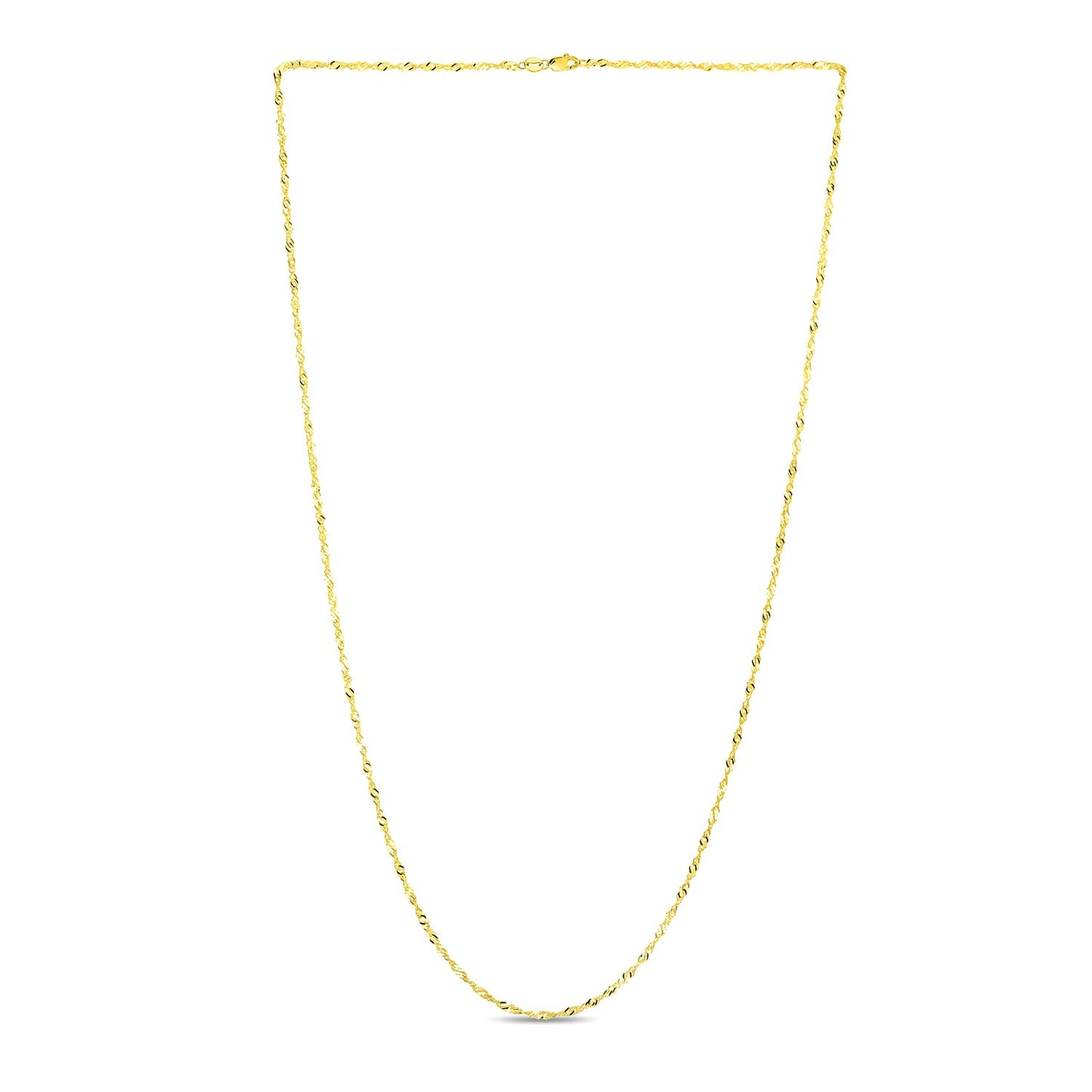 14k Yellow Gold Singapore Chain 1.7mm