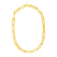 14k Yellow Gold Extra Wide Paperclip Chain Necklace