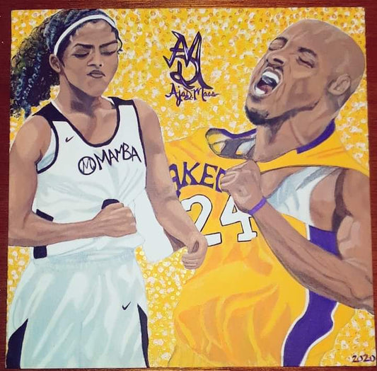 Mamba/Lakers Tribute by A.D.M. (Original on Canvas)