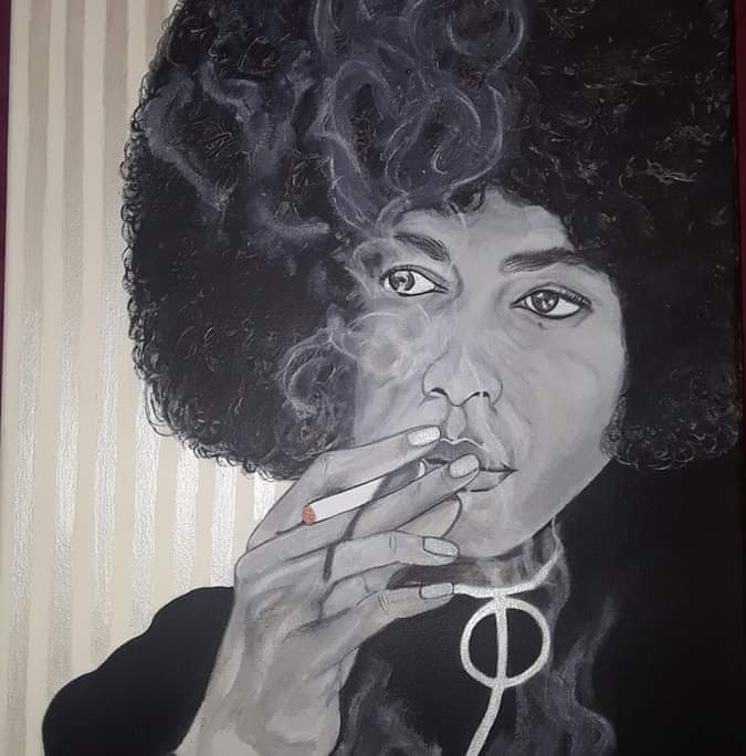 Angela Davis Tribute Painting by A.D.M. (Original on Canvas)