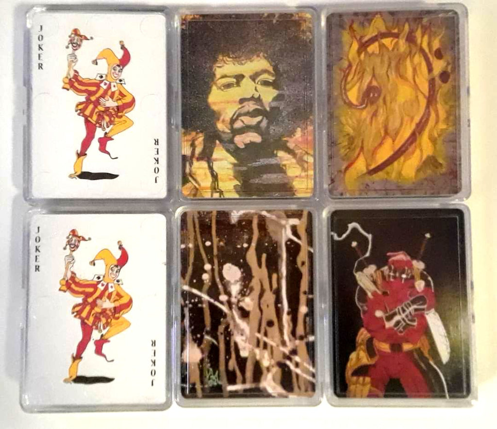 Black Drip Abstract Deck by A.D.M.