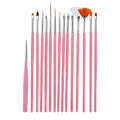 Artist Paint Brush Set - Blue, Purple, Pink