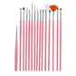 Artist Paint Brush Set - Pink