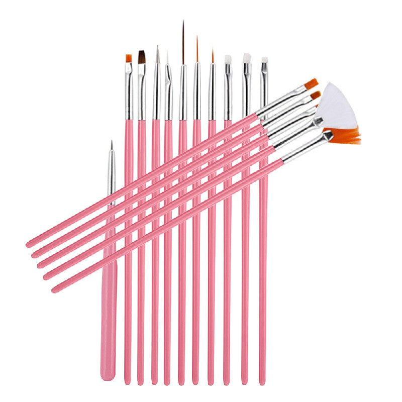 Artist Paint Brush Set - Pink