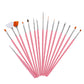 Artist Paint Brush Set - Pink