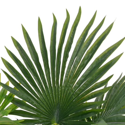 vidaXL Artificial Plant Palm with Pot Green 27.6"