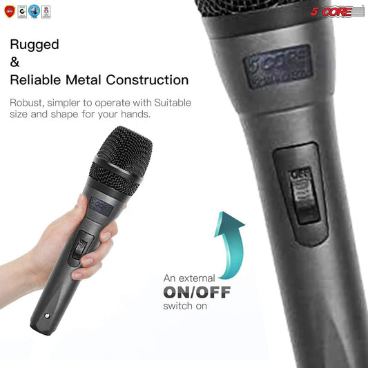 5 Core Professional Microphone Audio Dynamic Cardiod Karaoke Singing Wired Mic Music Recording Karaoke Microphone ND-32 ARMEX