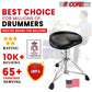 5 Core Saddle Drum Throne Height Adjustable Padded Seat Drum Stool; with Double Braced Anti-Slip Feet Swivel Drum Chair Black DS CH BLK SDL HD