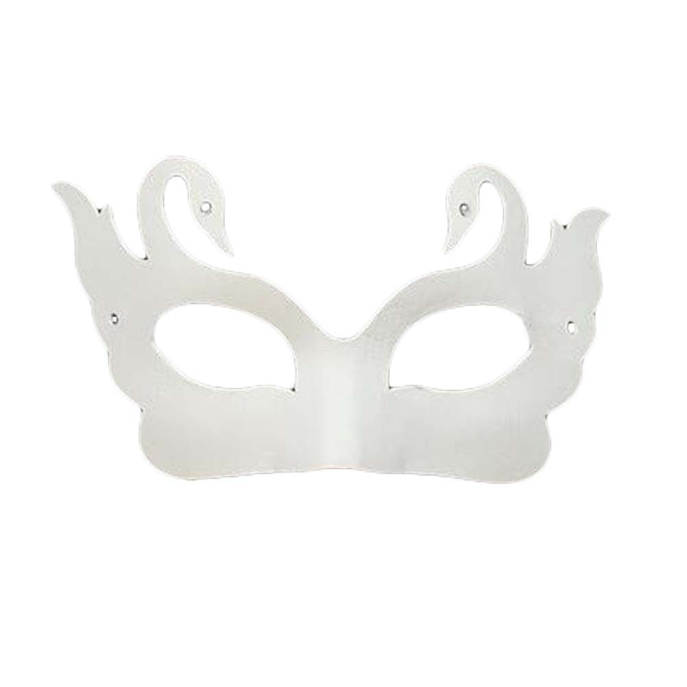 10-Packs White Blank Painting Eye Mask DIY Paper Mask for Halloween Costumes, Swan