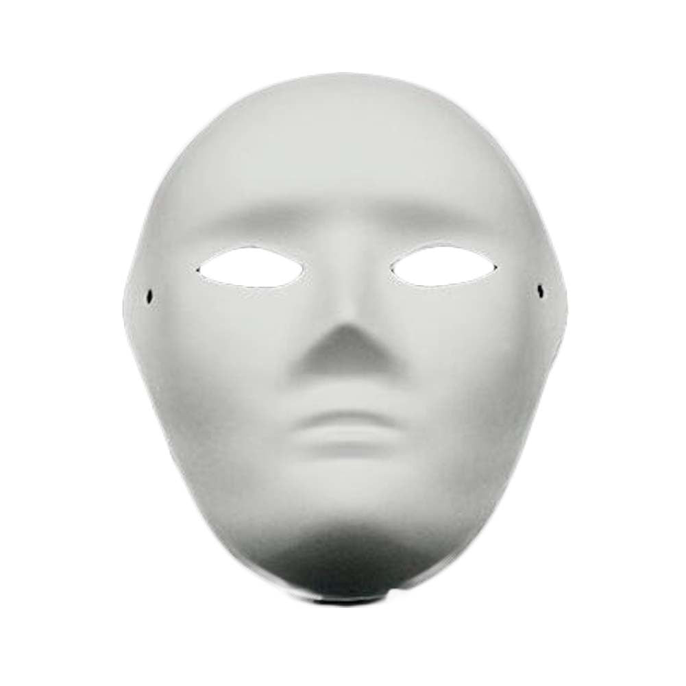 10-Packs White Blank Painting Full Mask DIY Paper Mask for Halloween Costumes, Man