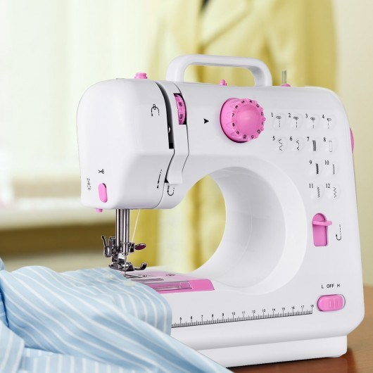 Free-Arm Crafting Mending Sewing Machine with 12 Built-in Stitched