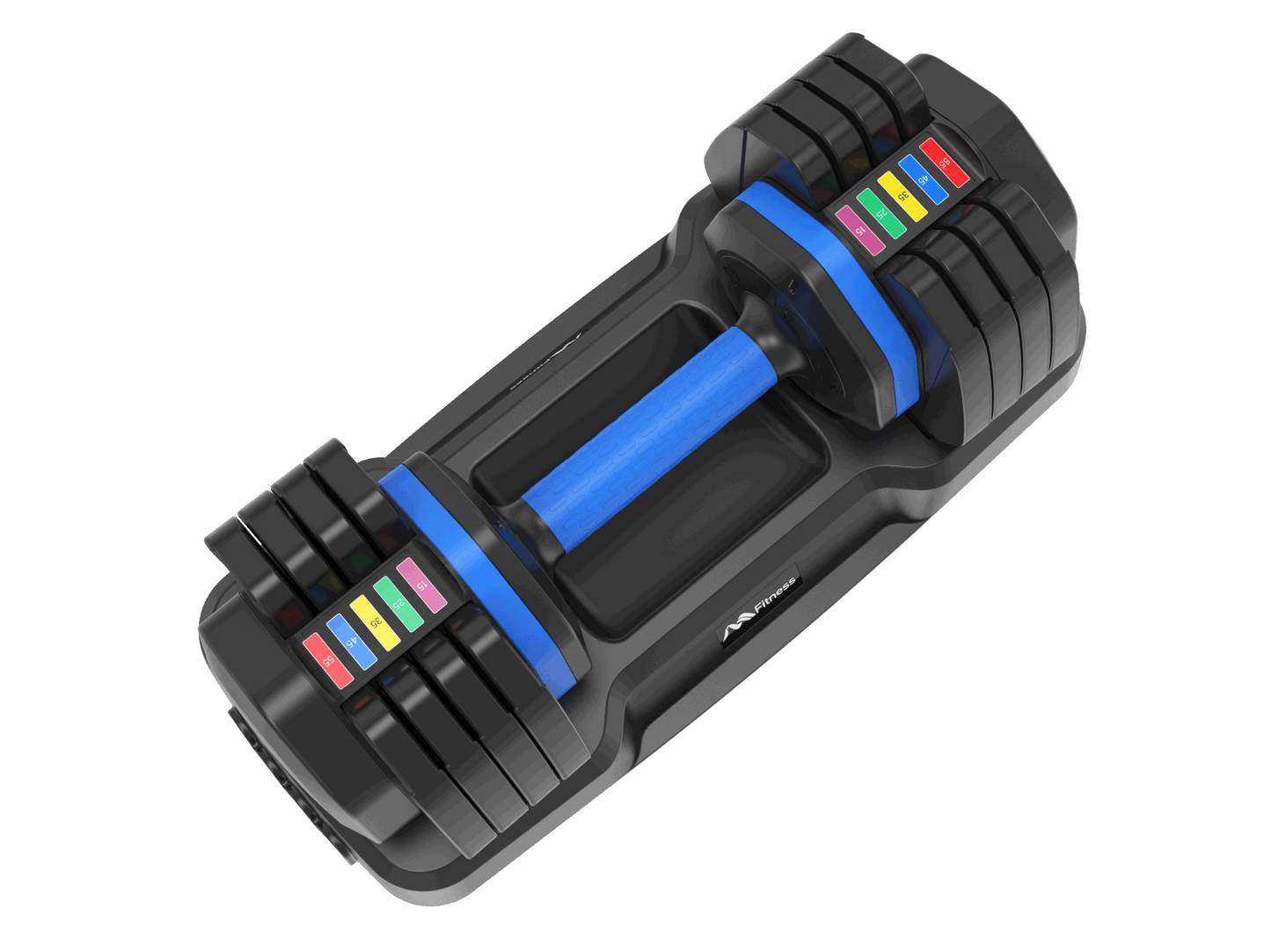 Adjustable Dumbbell - 55lb Single Dumbbell with Anti-Slip Handle; Fast Adjust Weight by Turning Handle with Tray; Exercise Fitness Dumbbell Suitable for Full Body Workout