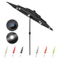 10Ft 3-Tiers 32LEDS Patio Umbrella black