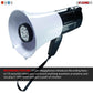 5Core Megaphone Handheld with LED lights Bullhorn Cheer Loudspeaker Bull Horn Speaker Megaphono Siren Torch Flashlight Sling Strap Portable 148 LED