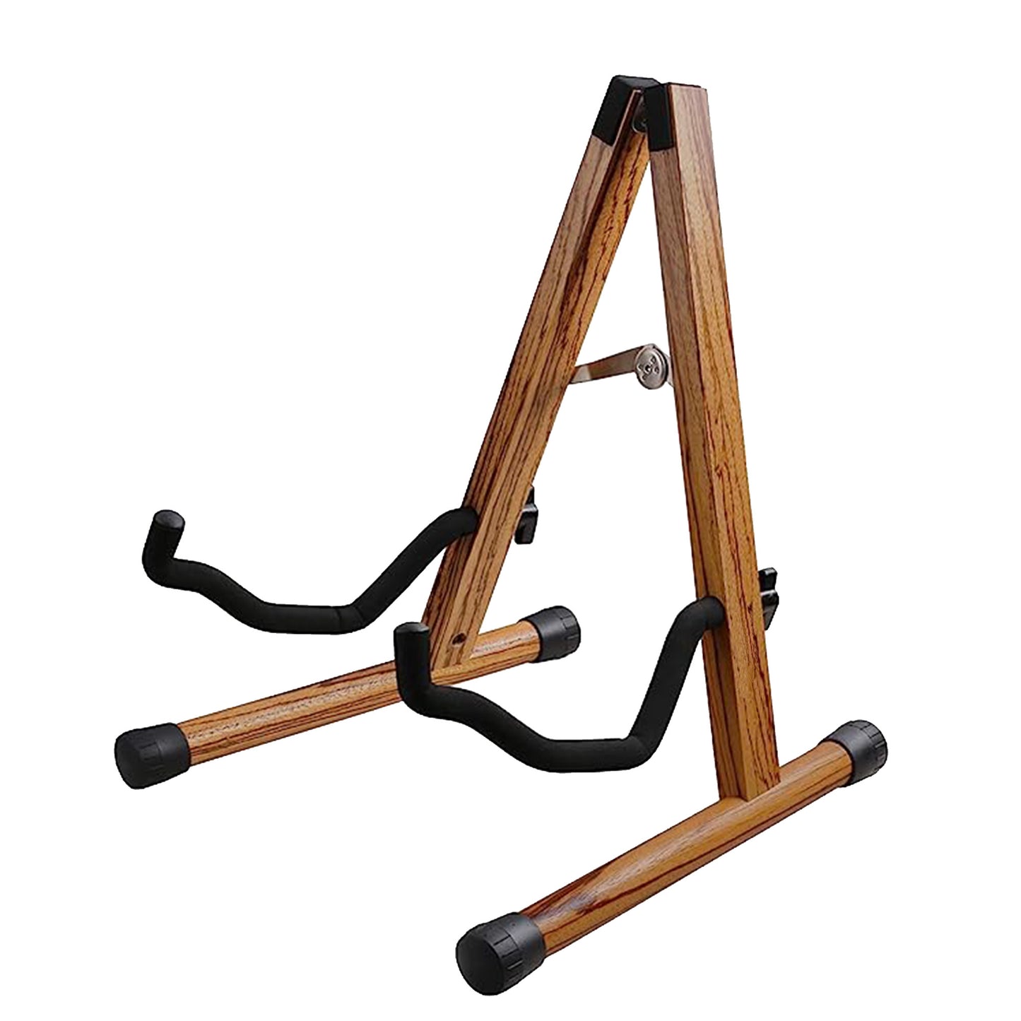 5 Core Wood Guitar Stand/ Acoustic Electric Wooden Guitar Floor Stand/ Universal A-Frame Folding Guitar Holder Adjustable for Bass, Cello, Mandolin, Banjo, Ukulele- GSS WD