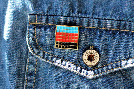 Grid Pins Series Pride Lapel Enamel Pins - Polyamorous