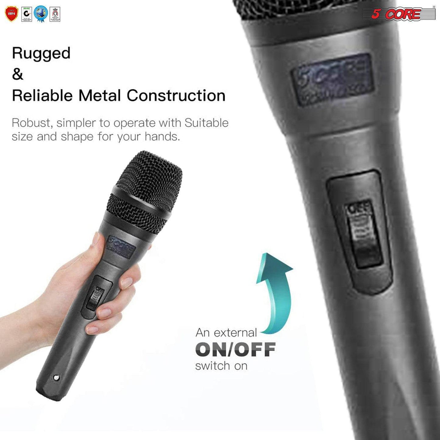 5 Core Professional Microphone Audio Dynamic Cardiod Karaoke Singing Wired Mic Music Recording Karaoke Microphone ND-32 ARMEX