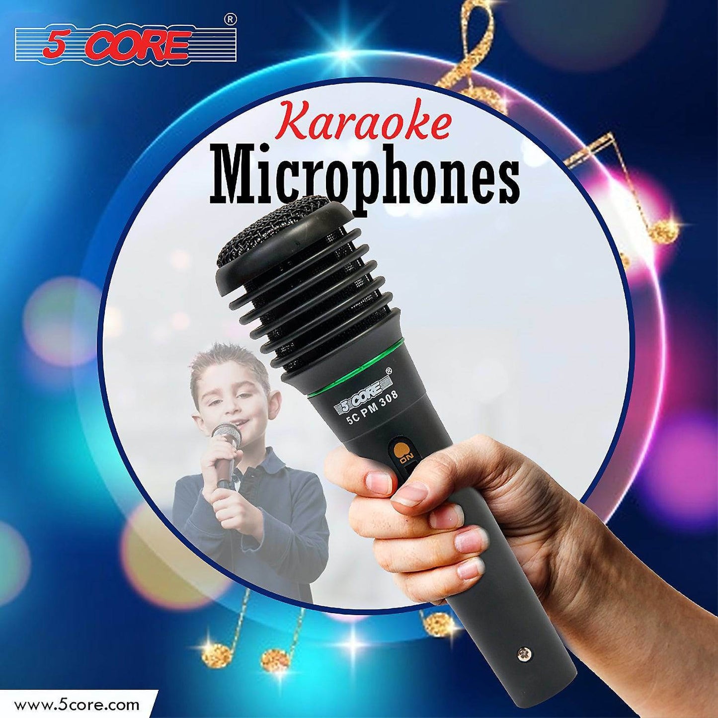 Professional Microphone Audio Dynamic Cardiod Karaoke Singing Wired Mic Music Recording Karaoke Microphone 5 Core PM625 Ratings (308P)