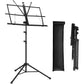 5 Core Music Stand for Sheet Music Folding Portable Stands Light Weight Book Clip Holder Music Accessories and Travel Carry Bag MUS FLD