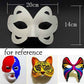 10-Packs White Blank Painting Eye Mask DIY Paper Mask for Halloween Party, Butterfly