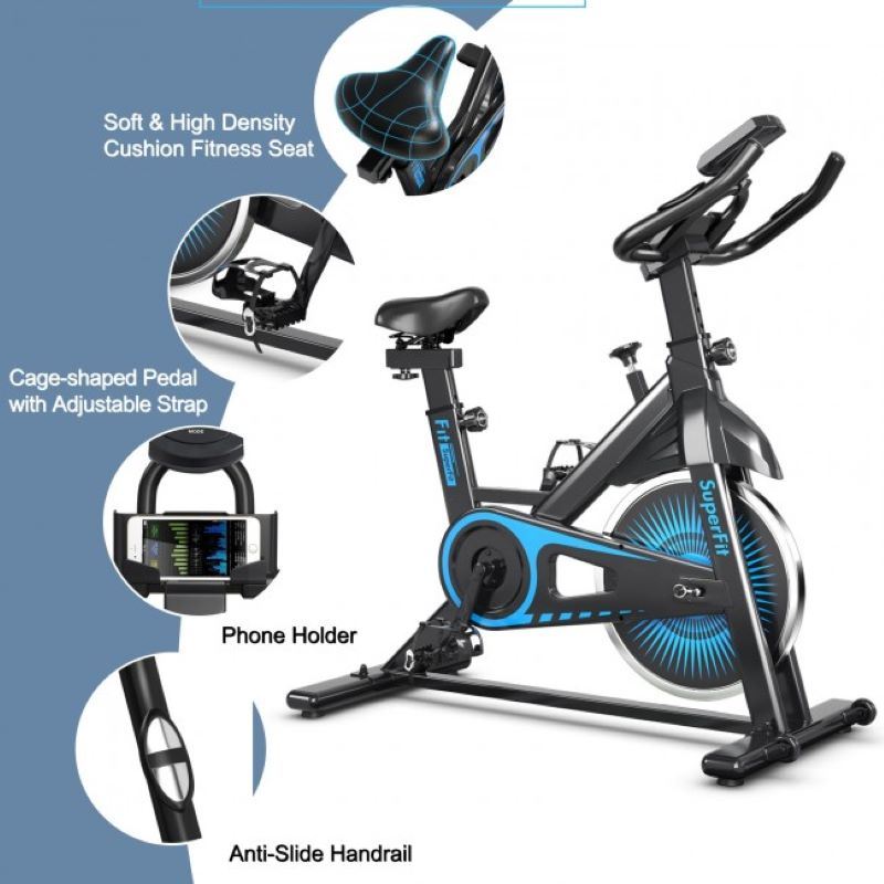 Adjustable Resistance Silent Belt Drive Gym Indoor Stationary Bike