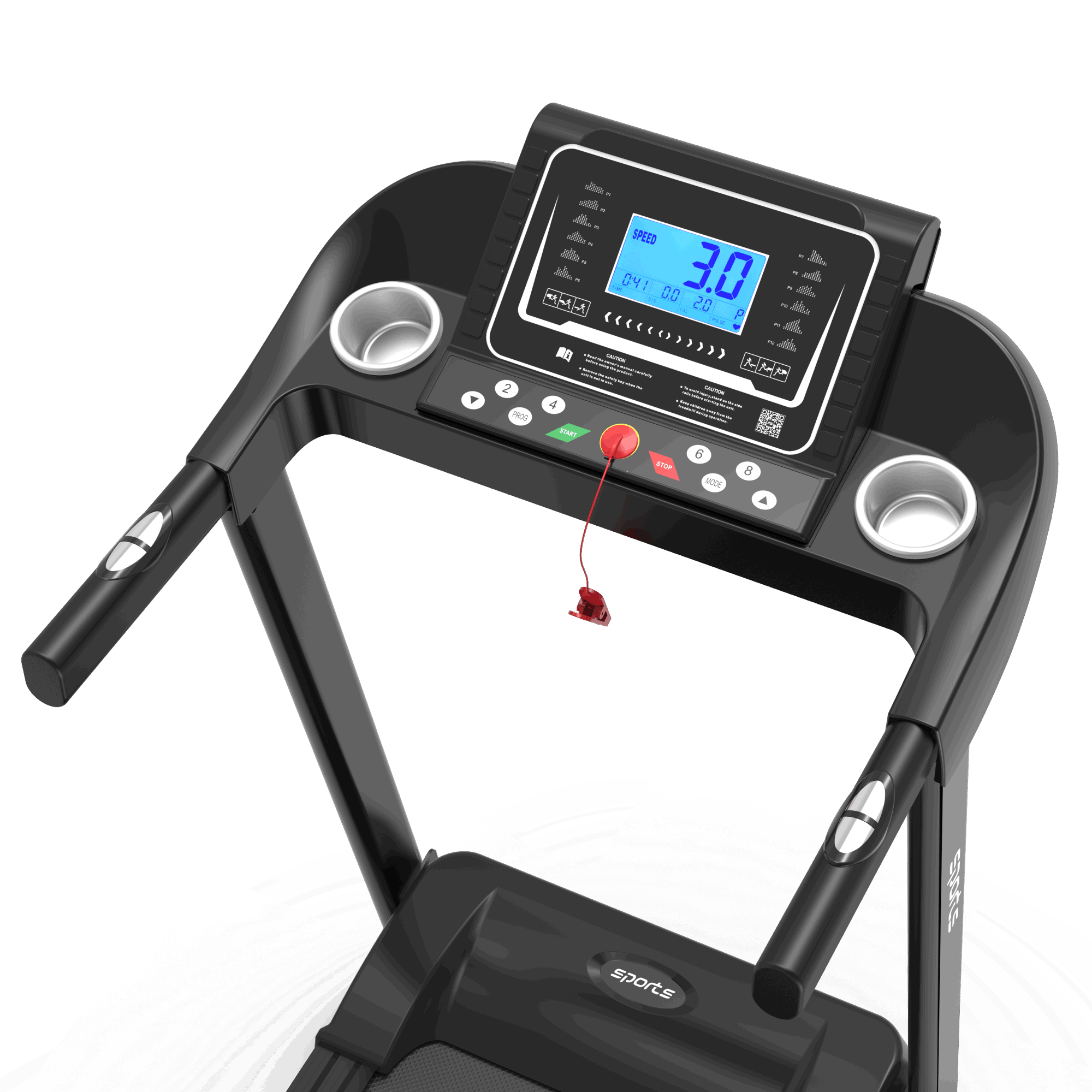 Home Foldable Treadmill with Incline; Folding Treadmill for Home Workout; Electric Walking Treadmill Machine 5" LCD Screen 250 LB Capacity Bluetooth Music