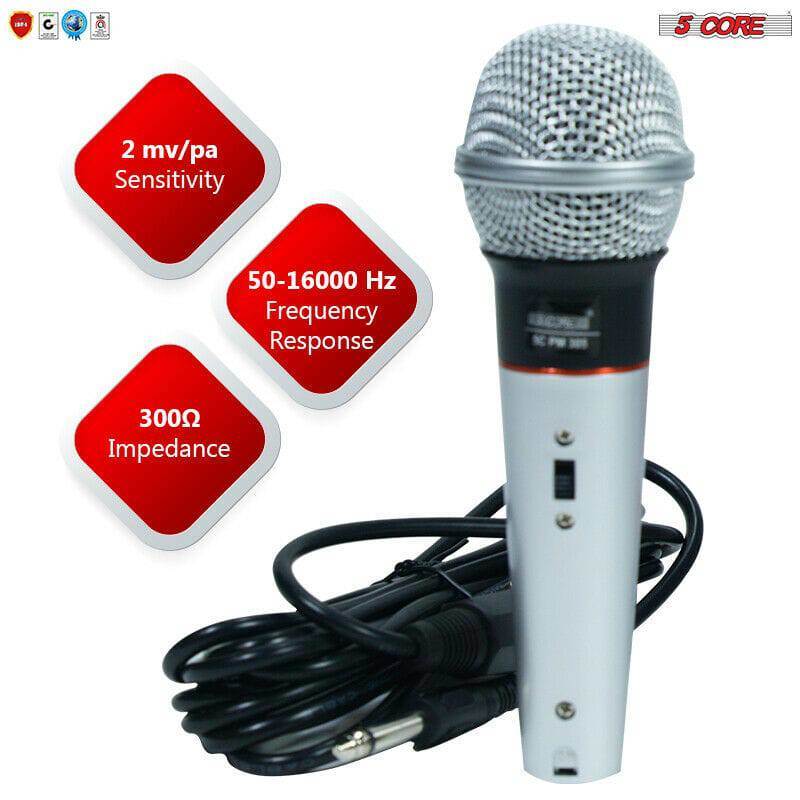 5 Core Professional Microphone Audio Dynamic Cardiod Karaoke Singing Wired Mic Music Recording Karoke Microphone PM305 (Copy) Doba