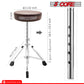 5 Core Premium Universal Drum Throne Height Adjustable Padded Drum Stool Seat Round