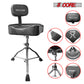 5 Core Drum Throne with Backrest Airlift Chair Height Adjustable Motorcycle Style Heavy Duty Drum Seat with Backrest; Drum Stools with Back Rest for Drummer Adults DS CH BLK REST