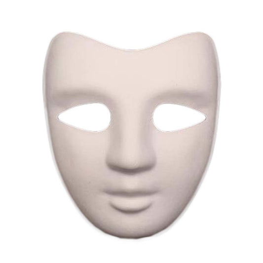 10-Packs White Blank Painting Full Mask DIY Paper Mask for Halloween Costumes, V Face