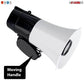 5Core Megaphone Handheld with LED lights Bullhorn Cheer Loudspeaker Bull Horn Speaker Megaphono Siren Torch Flashlight Sling Strap Portable 148 LED