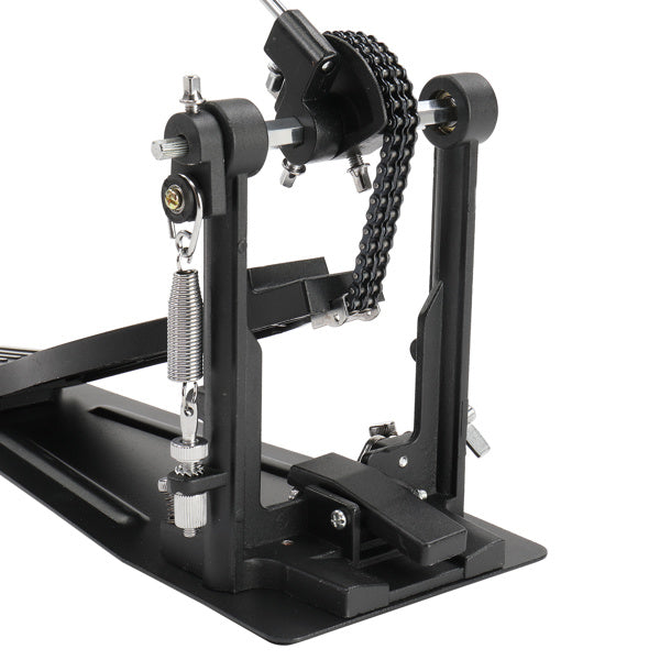 Wool Felt Hammer Double Drum Pedal Professional Double Bass Drum Pedal Black