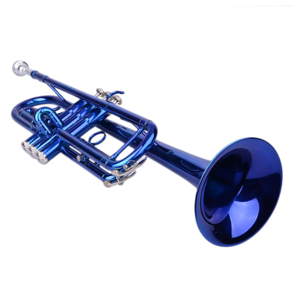 Brass B Flat Trumpet Gloves Set Blue (Copy) Doba