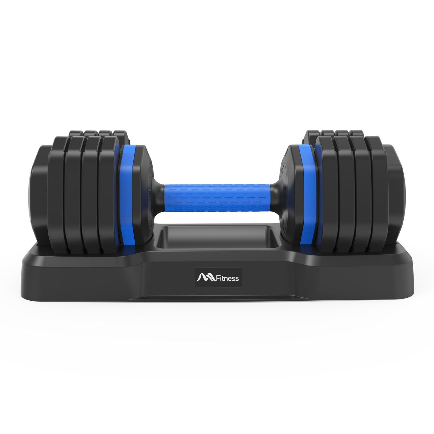 Adjustable Dumbbell - 55lb Single Dumbbell with Anti-Slip Handle; Fast Adjust Weight by Turning Handle with Tray; Exercise Fitness Dumbbell Suitable for Full Body Workout