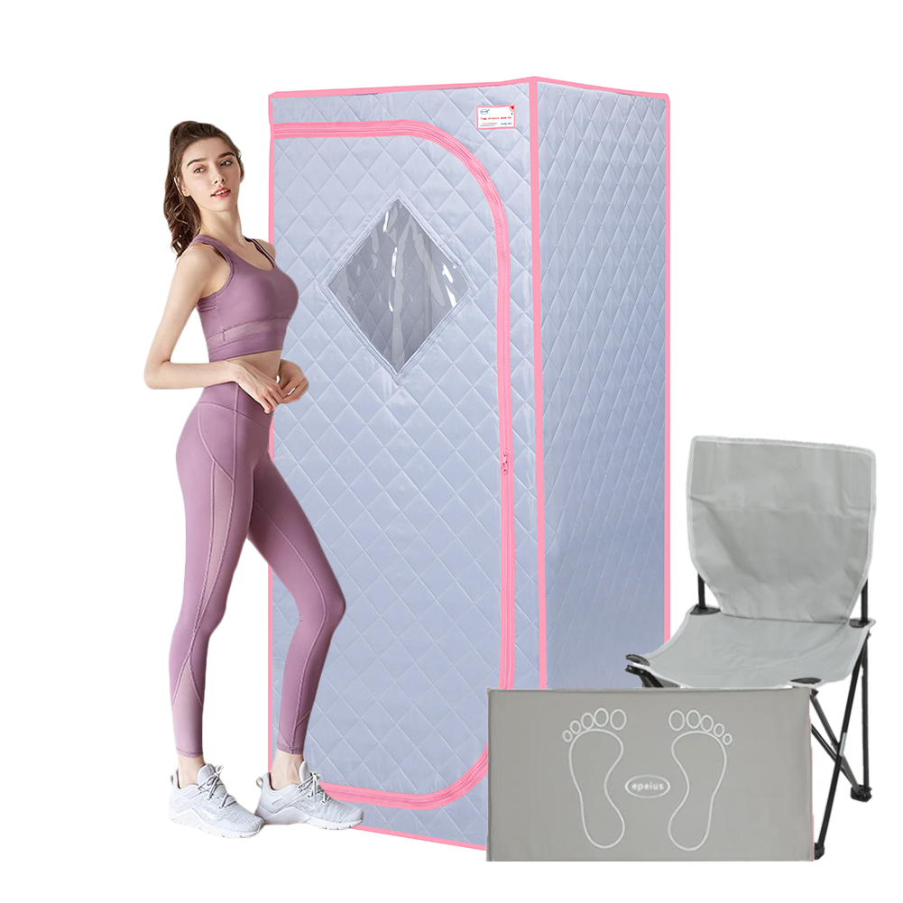 Portable Full Size  Infrared Sauna tent–Personal Home Spa;  with Infrared Panels;  Heating Foot Pad; Controller;  Foldable Chair ; Reading light.Easy to Install.Fast heating