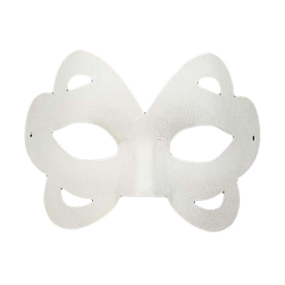 10-Packs White Blank Painting Eye Mask DIY Paper Mask for Halloween Party, Butterfly