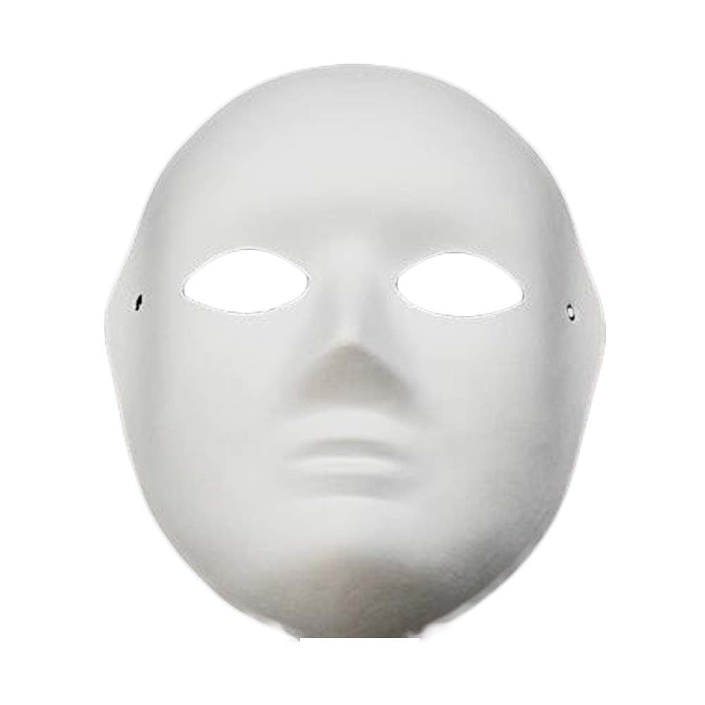 10-Packs White Blank Painting Full Mask DIY Paper Mask for Halloween Costumes, Women