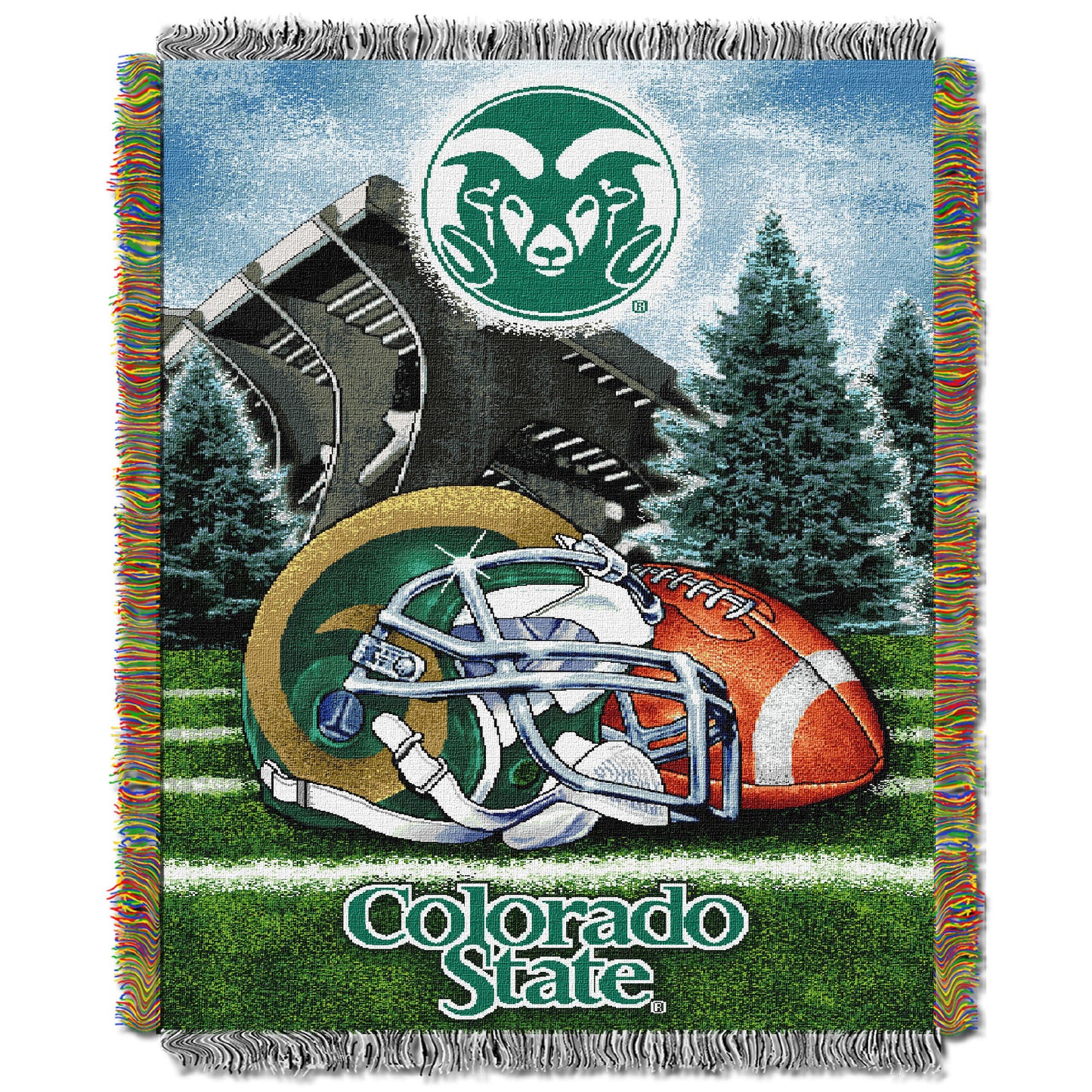 Colorado State OFFICIAL Collegiate "Home Field Advantage" Woven Tapestry Throw