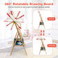 3-in-1 Wooden Art Easel for Kids with Drawing Paper Roll