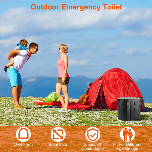 Foldable Emergency Toilet Portable Porta Potty for Car