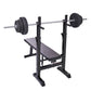 Adjustable Folding Multifunctional Workout Station Adjustable Workout Bench with Squat Rack - balck red XH