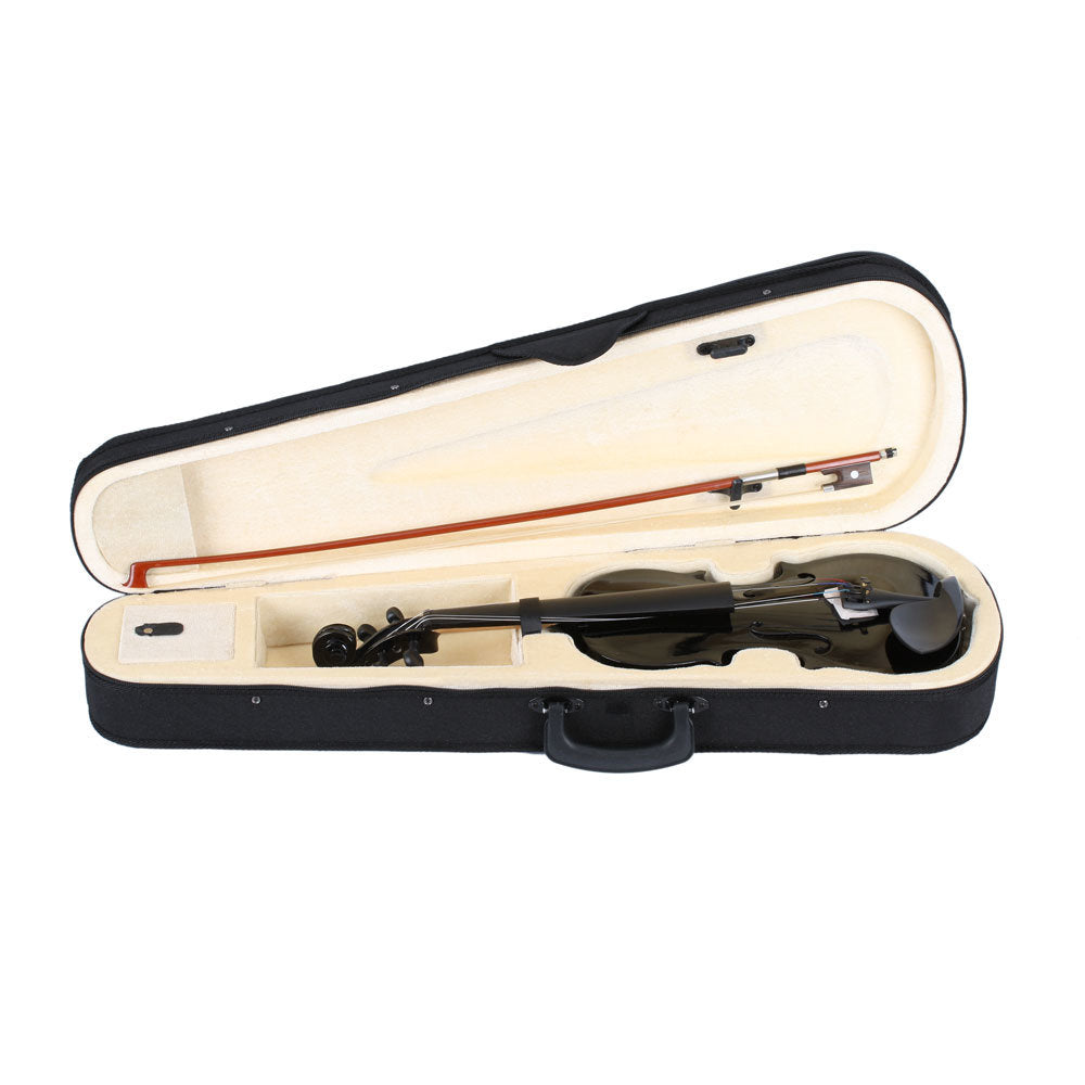 3/4 Acoustic Violin  w/ Case Bow Rosin Black